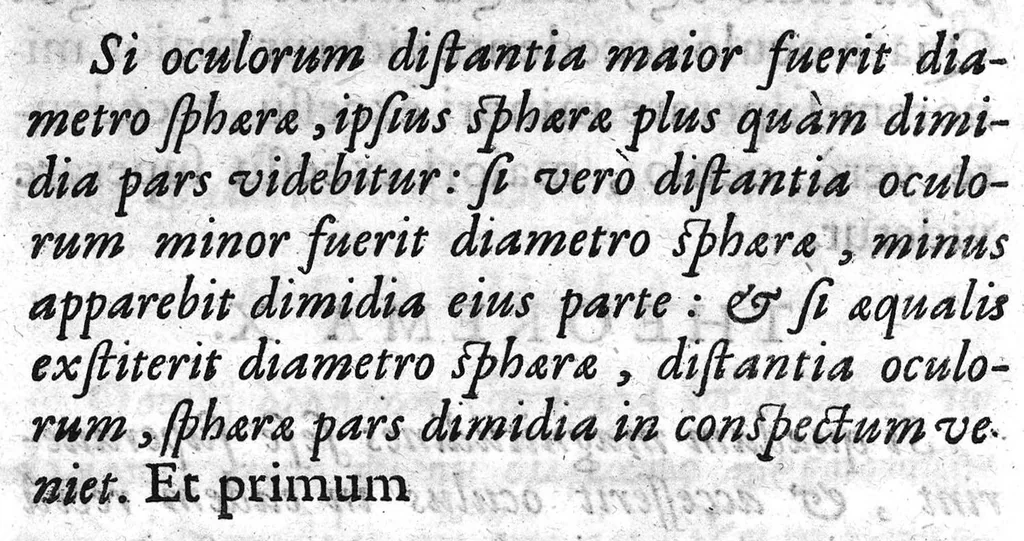 An illustration from Damiani Philosophi Heliodori Larissæi De Opticis Libri II : Nunc primum editi, et Animaduersionibus illustrati Ab Erasmio Bartholino Casp. Filio, 1657, leaf 85