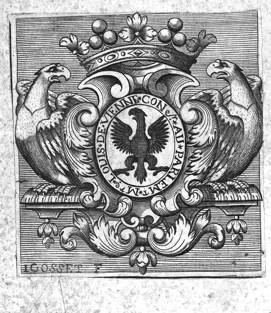 An illustration from Remarques sur la dignité, rang, préséance, autorité et jurisdiction du recteur de l'université de Paris, par M. César Egasse du Boulay,..., 1668, leaf 0