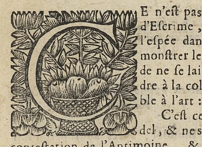 An illustration from Deuxième defense de la Faculté de médecine de Paris...dans laquelle il est pouvé & ijustifié par raisons,a uthoritez & experiences que l'Emetique composé d'antimoine est un souverain remede pour la guerison de plusieurs maladies..., 1668, leaf 2