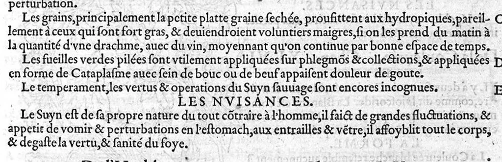 An illustration from Histoire des plantes, en laquelle est contenue la description entiere des herbes, c’est à dire, leurs Especes, Forme, Noms, Temperament, Vertus et Operations : non seulement de celles qui croissent en ce païs, mais aussi des autres estrangeres qui viennent en usage de Medecine. Par Rembert Dodoens Medecin de la Ville de Malines. Nouvellement traduite de bas Aleman en François par Charles de l’Escluse, 1567, leaf 280