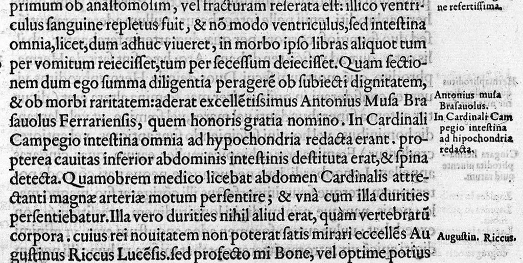 An illustration from De re anatomica libri XV, 1559, leaf 274