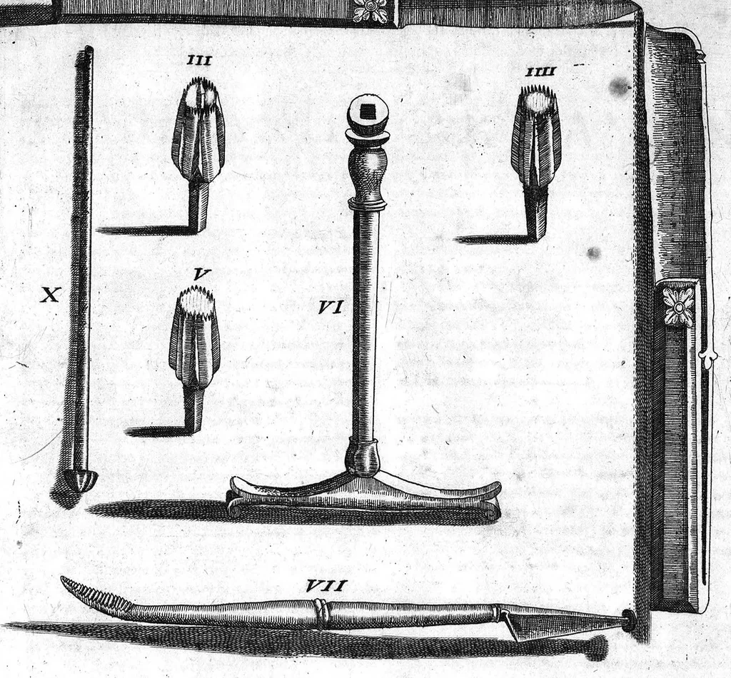 An illustration from Cheiroplotheke, seu... Armamentarium chirurgicum XLIII tabulis... exornatum. Opus posthumum..., 1655, leaf 16