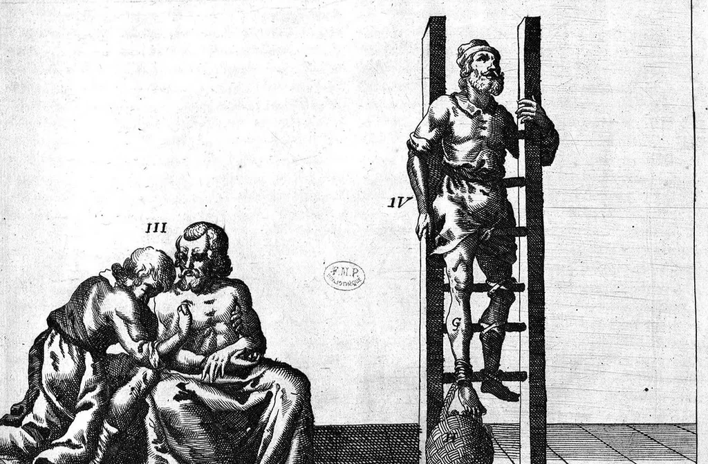 An illustration from Cheiroplotheke, seu... Armamentarium chirurgicum XLIII tabulis... exornatum. Opus posthumum..., 1655, leaf 58
