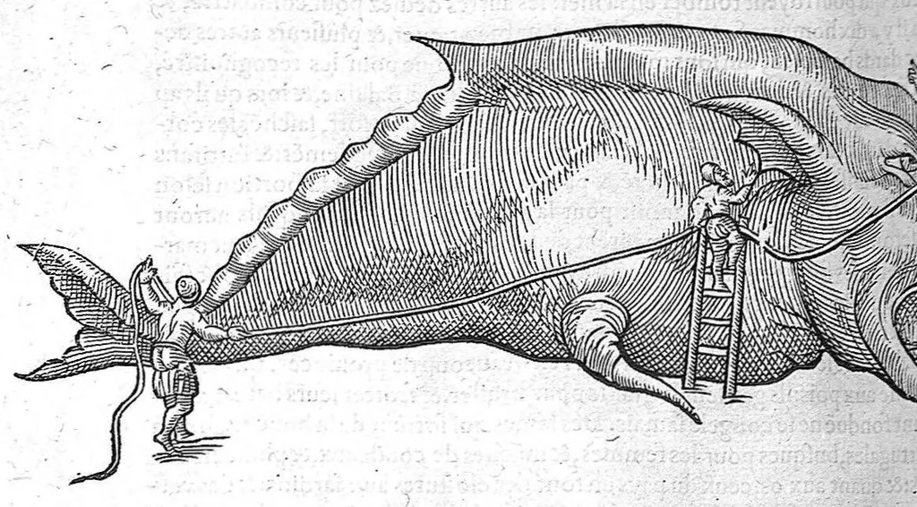 An illustration from Les Oeuvres d’Ambroise Paré, conseiller et premier chirurgien du roy, divisées en vingt-sept livres : avec les figures et portraicts tant de l’Anatomie que des instruments de chirurgie et de plusieurs monstres : reveuz et augmentez par l’autheur pour la seconde Edition, Paris,, 1579, leaf 1008