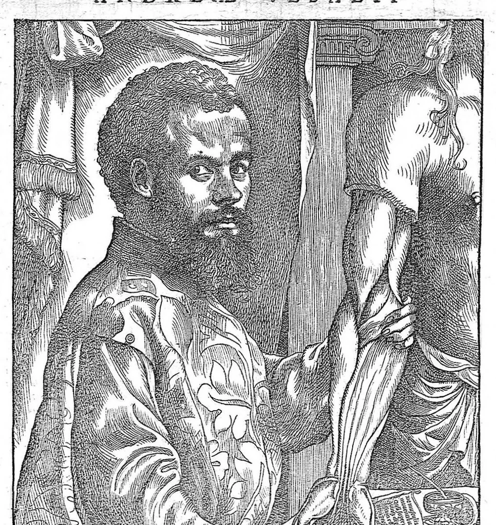 An illustration from Andreae Vesalii...suorum de humani corporis fabrica epitome., 1543, leaf 12