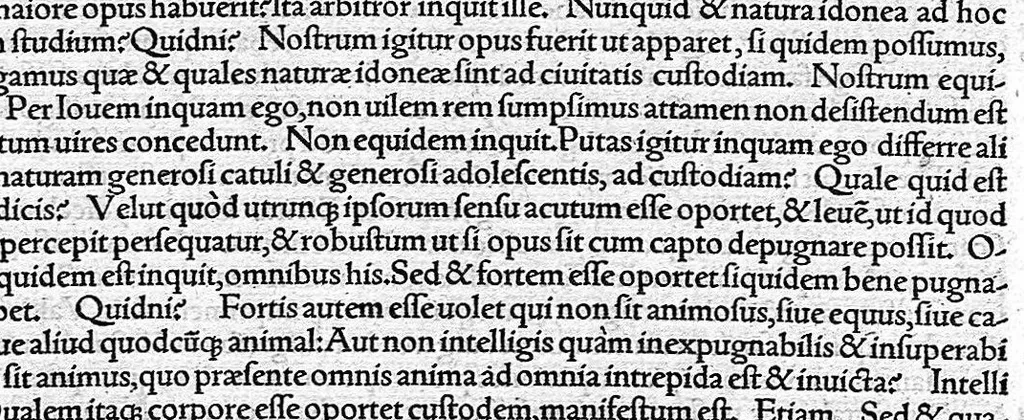 An illustration from Platonis opera qvae ad nos extant omnia per Ianvm Cornarivm Latina lingua conscripta Eiusdem Iani Cornarii eclogæ decem, breuiter et sententiarum et genuinæ verborum lectionis, locos selectos complectentes ; Additis Marsilii Ficini argumentis et commentariis in singulos dialogos cum indice rerum memorabilium elaboratissimo, 1561, leaf 598