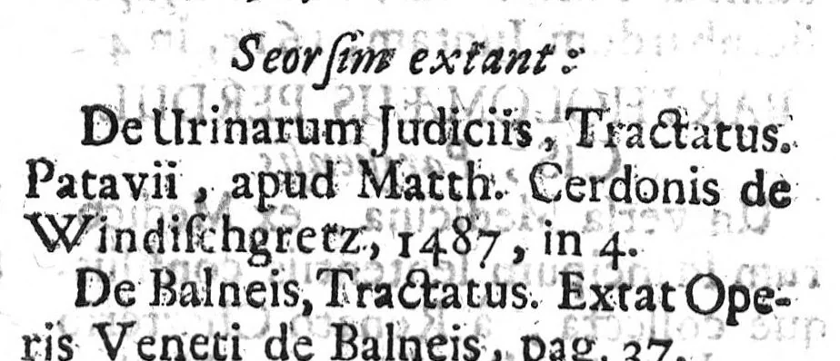 An illustration from Lindenius renovatus sive Johannis Antonidae Van der Linden De Scriptis Medicis libri duo, 1686, leaf 141
