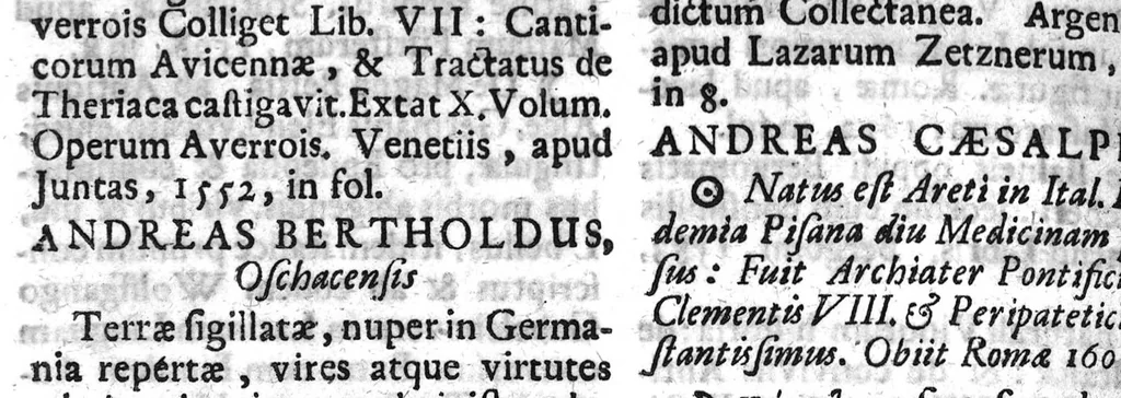 An illustration from Lindenius renovatus sive Johannis Antonidae Van der Linden De Scriptis Medicis libri duo, 1686, leaf 64
