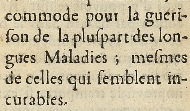 An illustration from Panacée ou discours sur les effets singuliers d'un remede experimenté & commode pour la guerison de la pluspart des longues maladies ; même de celles qui semblent incurables..., 1679, leaf 22