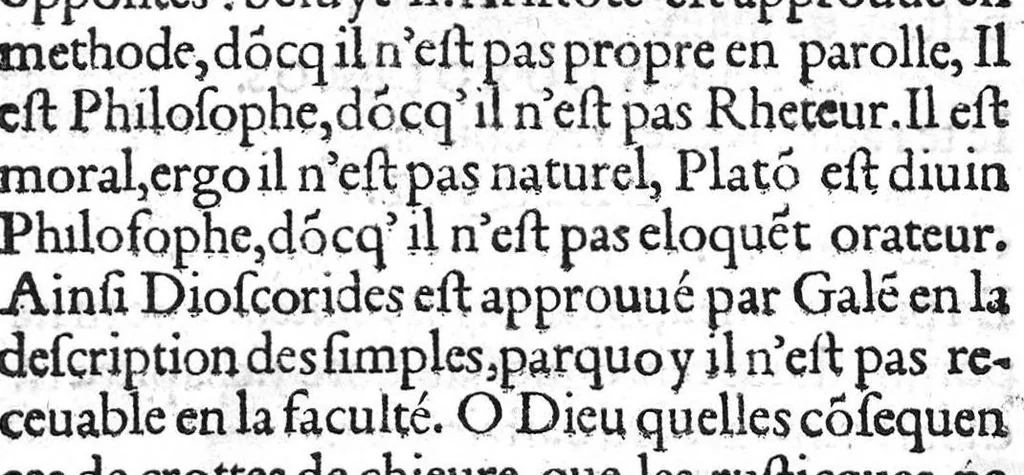 An illustration from Pasquil antiparadoxe. Dialogue contre le paradoxe de la Faculté du vinaigre, 1549, leaf 31