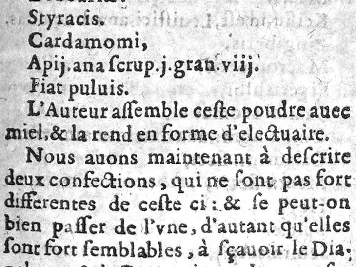 An illustration from La pharmacopee de M. Laur. Joubert, Professeur en Medecine, Docteur Royal, et Chancelier en l’Université de Montpellier. Ensemble les Annotations de Jean Paul Zangmaisterus, Conseiller de ladicte Université, mises en marge,, 1592, leaf 280