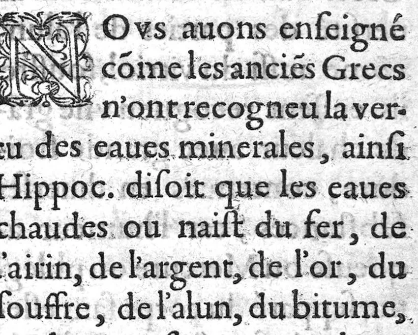 An illustration from Hydrologie ou discours de l'Eave, 1614, leaf 312