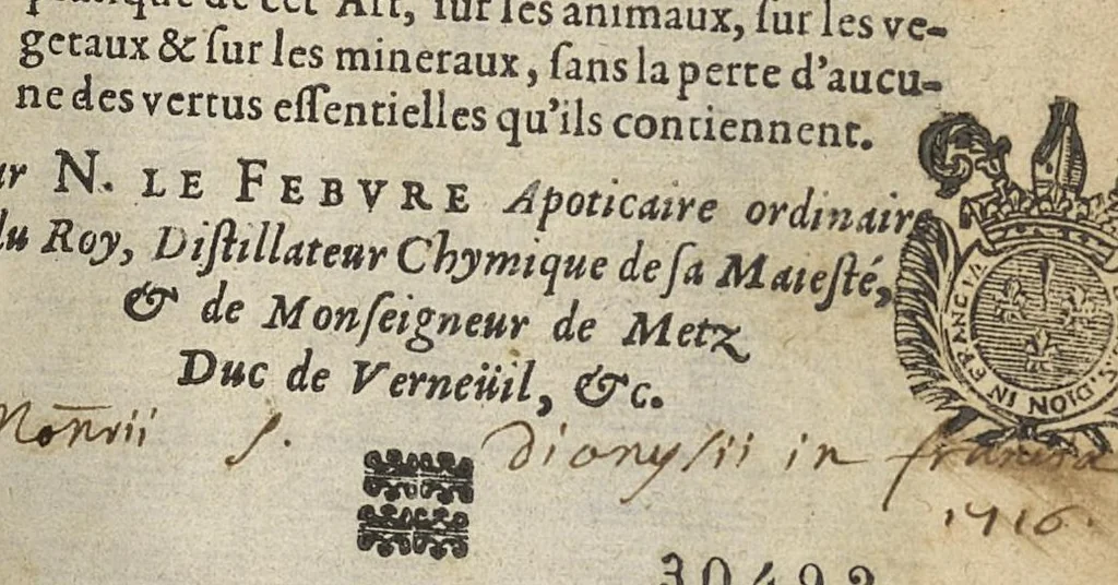 An illustration from Traicté de la chymie..., 1660, leaf 14