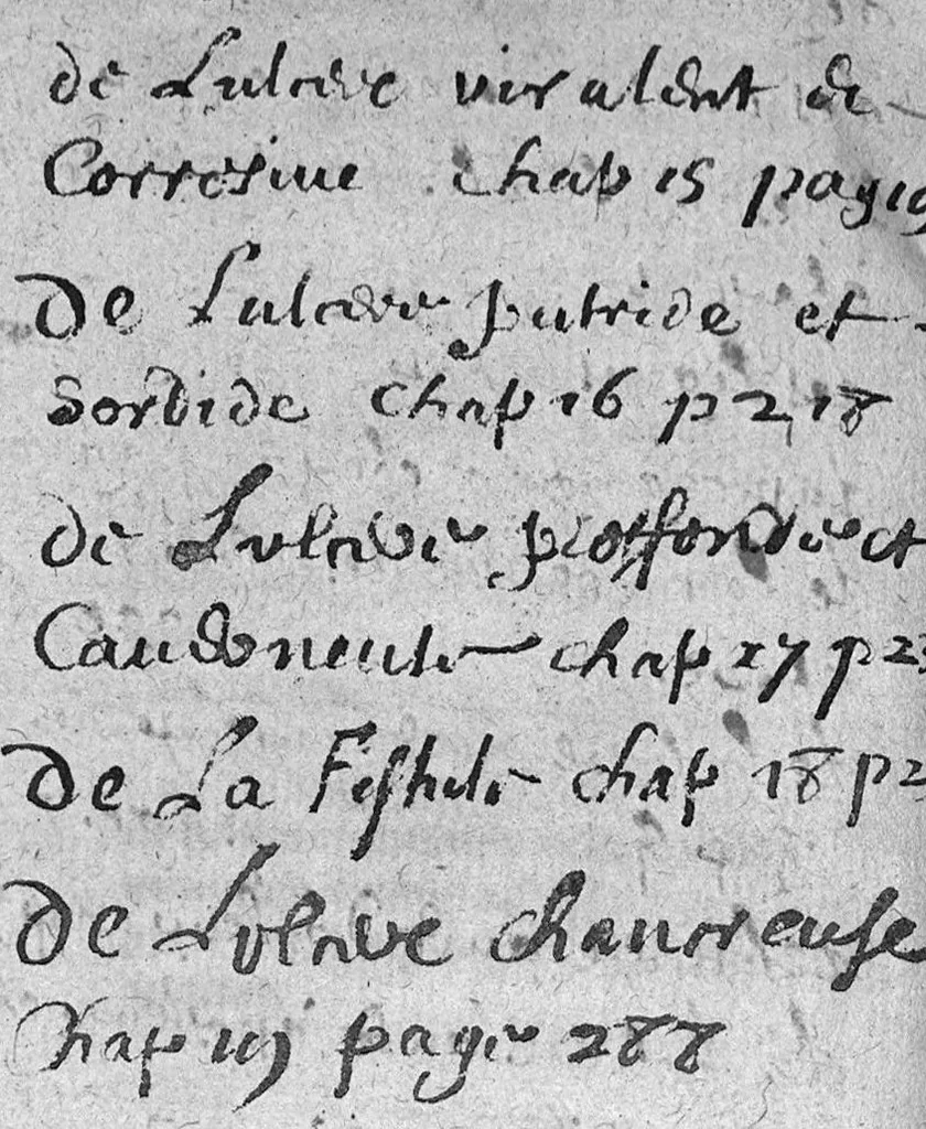 An illustration from L’epitome des ulceres ou les recherches tant théorique que pratique sur icelles... tradui t d'espagnol en françois par Brice Gay,.., 1614, leaf 325
