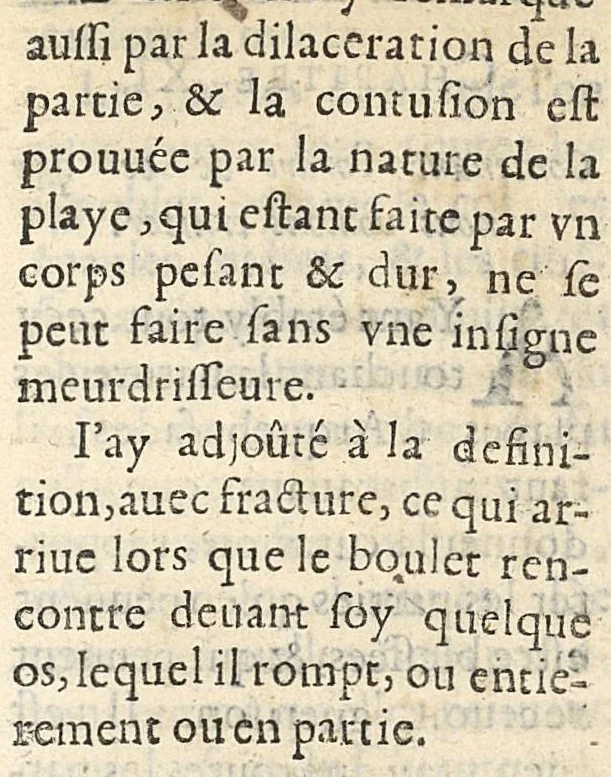 An illustration from Traité des blessures et des plaies faites par armes à feu...mis en forme par Pierre d'Ailly, 1668, leaf 82