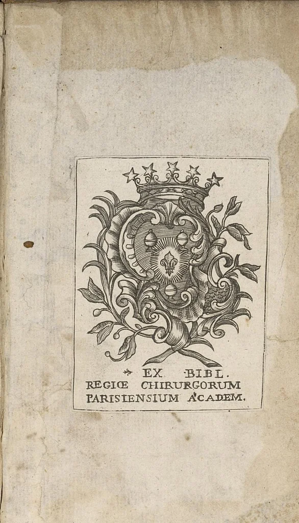 An illustration from Le parfait chirurgien d'armée, le traité des playes d'arquebusade, le chapitre singulier tiré de guidon..., 1696, leaf 244