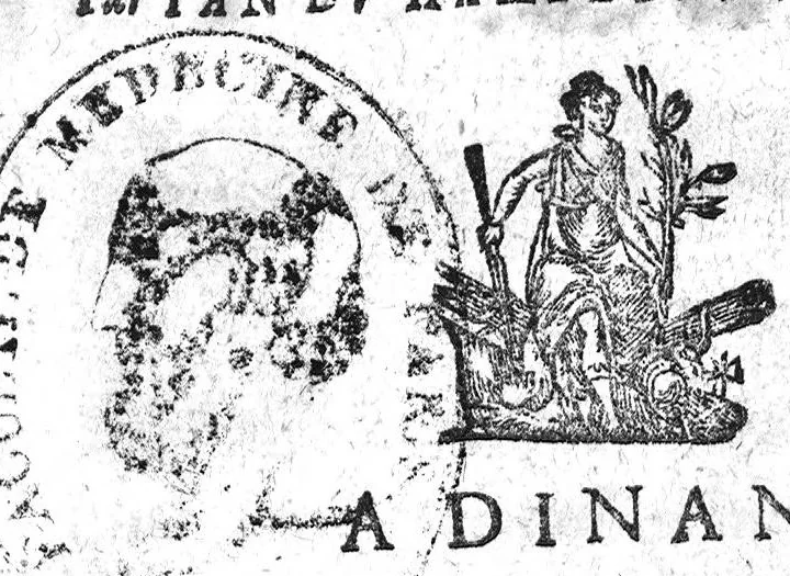 An illustration from De la nature et des vertus des eaux minérales de Dinan, des maladies auquelles elles peuvent donner soulagement ou incommodité, comme il le faut gouverner en les prenant, 1648, leaf 0