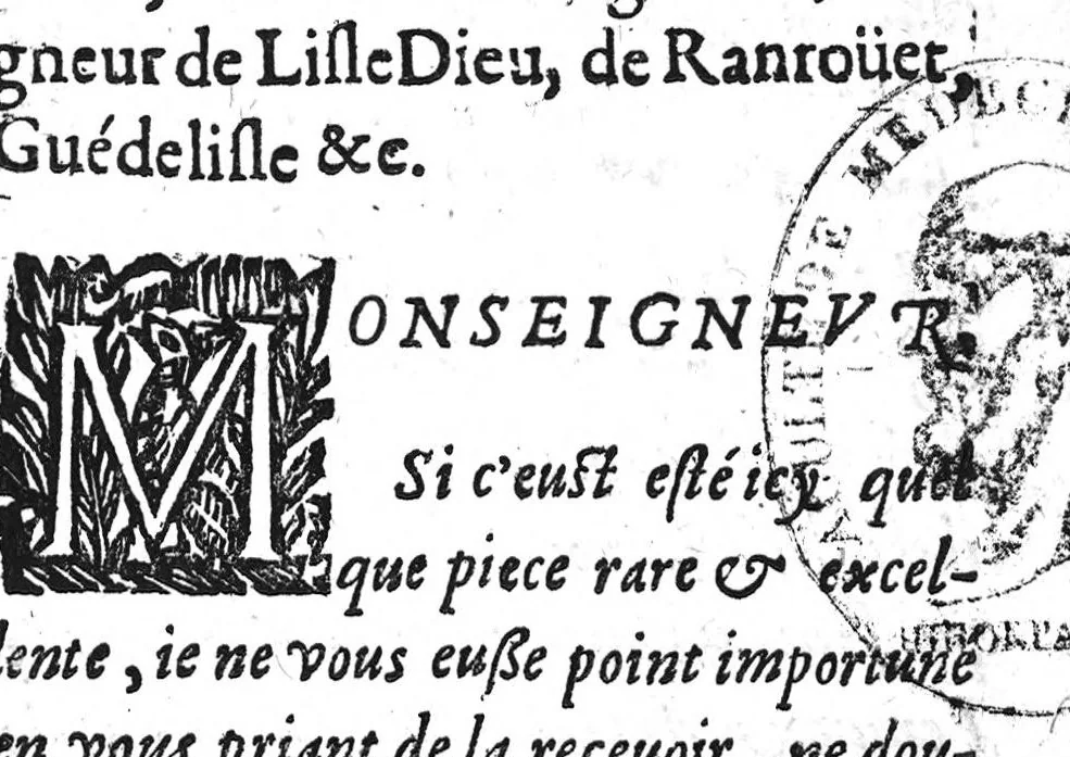 An illustration from De la nature et des vertus des eaux minérales de Dinan, des maladies auquelles elles peuvent donner soulagement ou incommodité, comme il le faut gouverner en les prenant, 1648, leaf 2