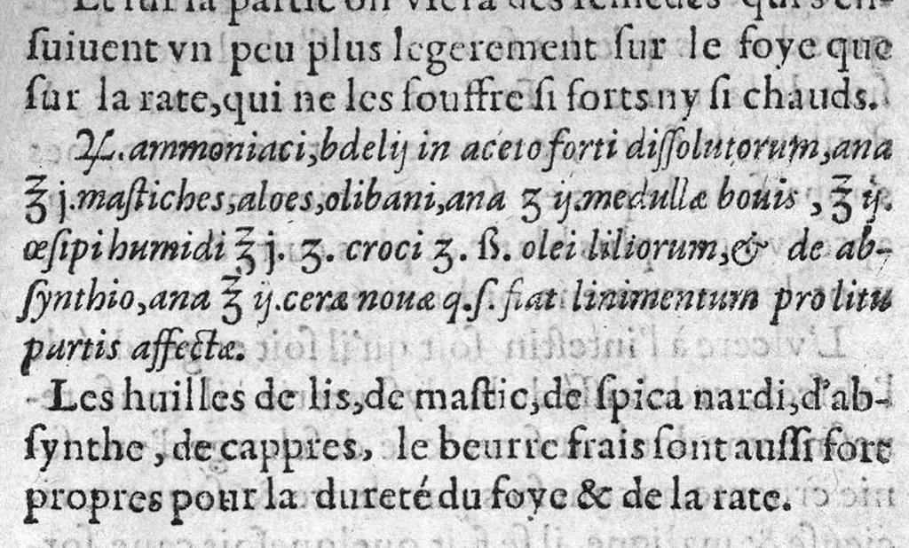 An illustration from Epitome des préceptes de medecine et chirurgie, avec amples des remedes propres aux maladies, 1619, leaf 308