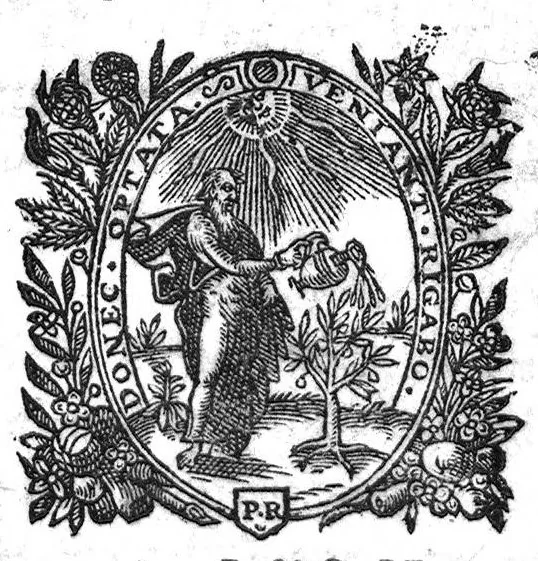 An illustration from Le livre xenodocal c’est à dire hospitalier, ou lieu de pauvre sejour. Utile & necessaire à tous chirurgiens..., 1611, leaf 0