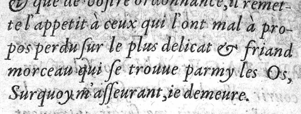 An illustration from Responce au Paradoxe de maistre Jacques de Marque ou il dict que la mouelle n’est pas la nourriture des os,, 1607, leaf 9