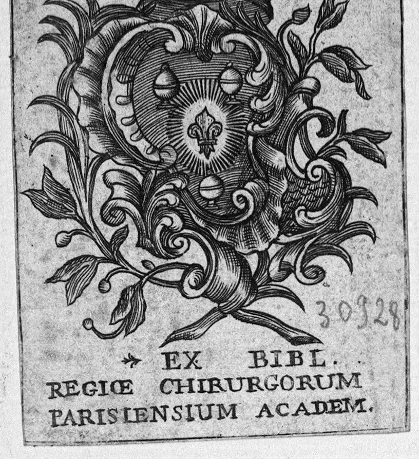 An illustration from Les Institutions chirurgiques de Jean Tagault,...nouvellement traduictes de latin en francoys..., 1549, leaf 0