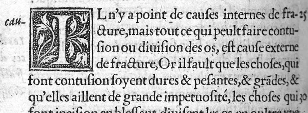An illustration from Les Institutions chirurgiques de Jean Tagault,...nouvellement traduictes de latin en francoys..., 1549, leaf 578