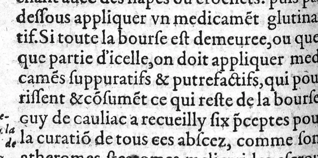 An illustration from La Chirurgie de Dominique Reulin Medecin de Bordeaux : fort utile et necessaire à tout homme exerçant cest art : comprise en cinq livres : le tout deduit par bon ordre, et facile methode. Avec deux Tables, l’une des Chapitres, l’autre des choses principales contenues en cest œuvre, 1580, leaf 199