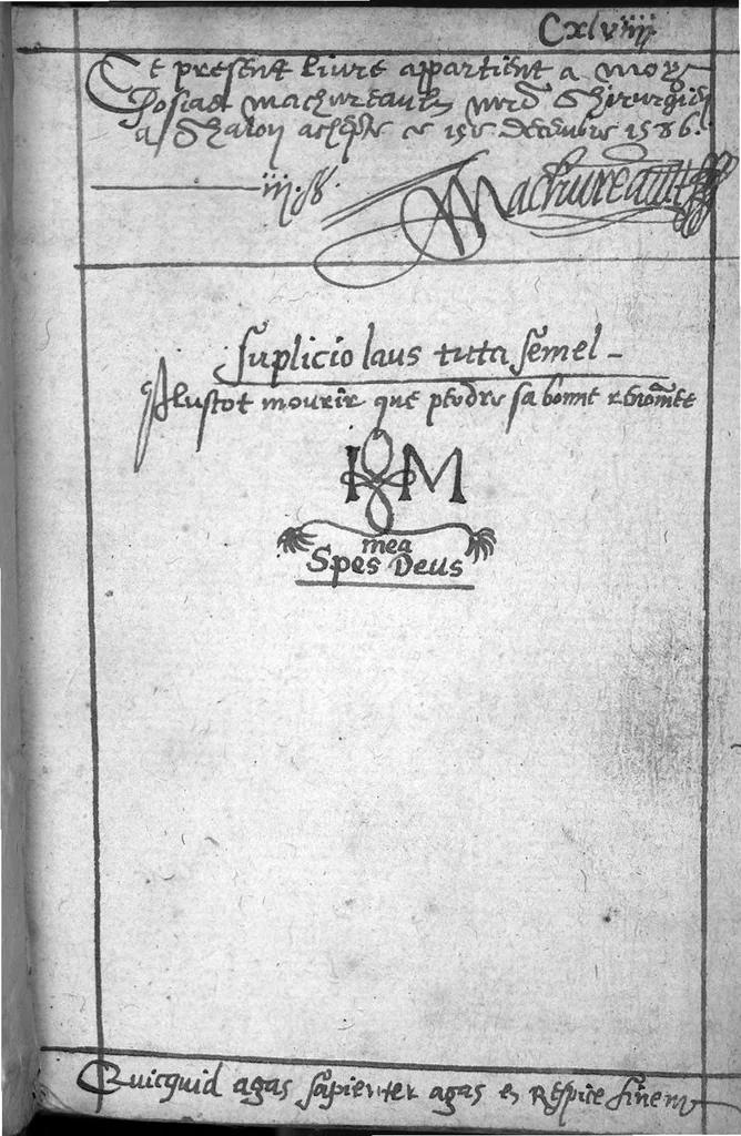 An illustration from Harmonie des corps célestes et humains, faicte et composée en unze dialogues, traictans des choses concernantes la Médecine et Astronomie : Par ant. Mizauld. Nouvellement et fort exactement traduicte de Latin en François. Nouvellement et fort exactement traduicte de Latin en François, 1580, leaf 0