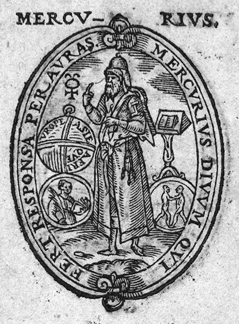 An illustration from Harmonie des corps célestes et humains, faicte et composée en unze dialogues, traictans des choses concernantes la Médecine et Astronomie : Par ant. Mizauld. Nouvellement et fort exactement traduicte de Latin en François. Nouvellement et fort exactement traduicte de Latin en François, 1580, leaf 287