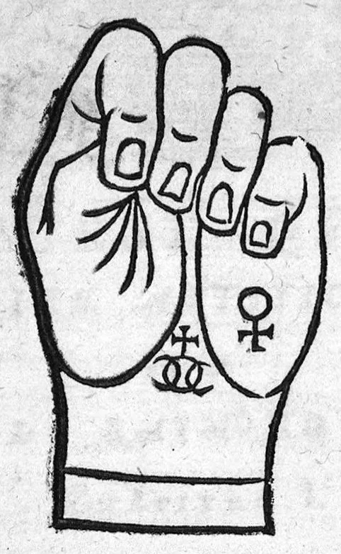 An illustration from Instruction familiere et tres facile pour apprendre les sciences de chiromancie & phisiognomie...plus un discours astrologique..., 1619, leaf 64