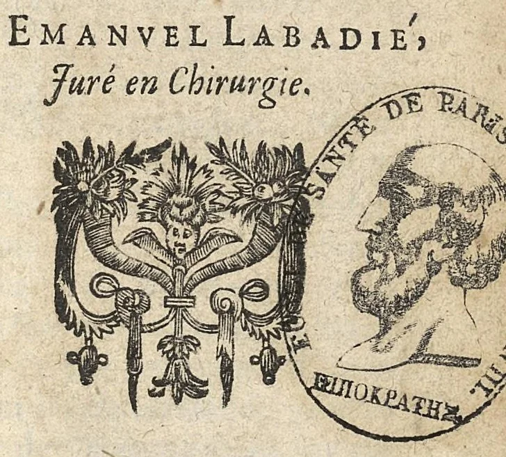 An illustration from L'aspirant a la maistrise en chirurgie, 1653, leaf 4