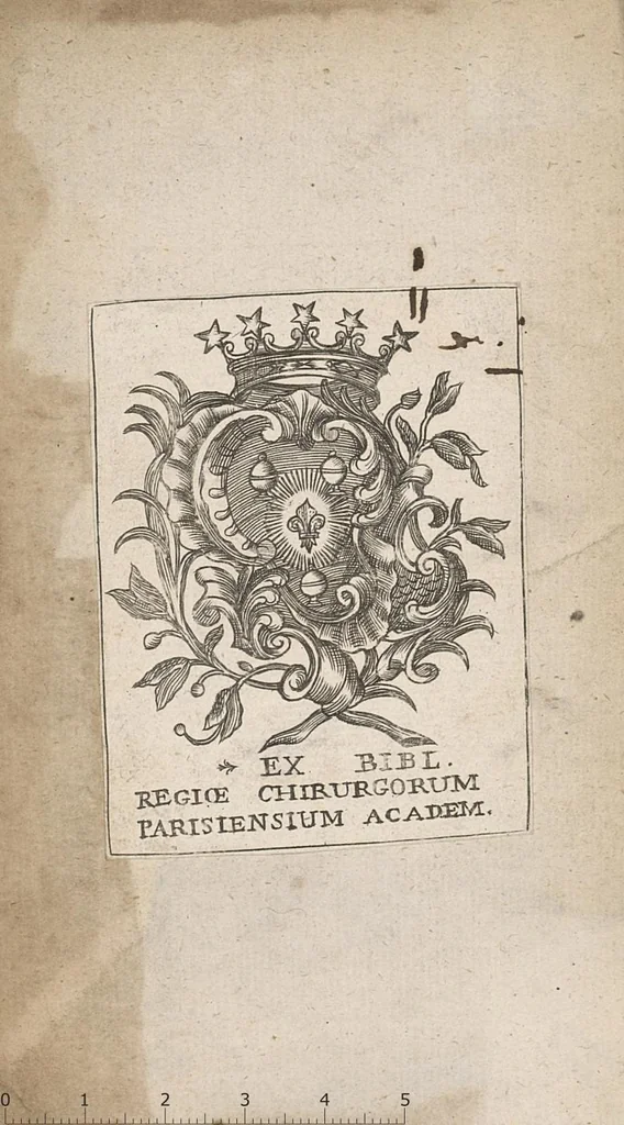 An illustration from Nouvelle osteologie, où l'on explique mécaniquement la formation & la nourriture des os avec le squelette du foetus..seconde edition, 1693, leaf 1