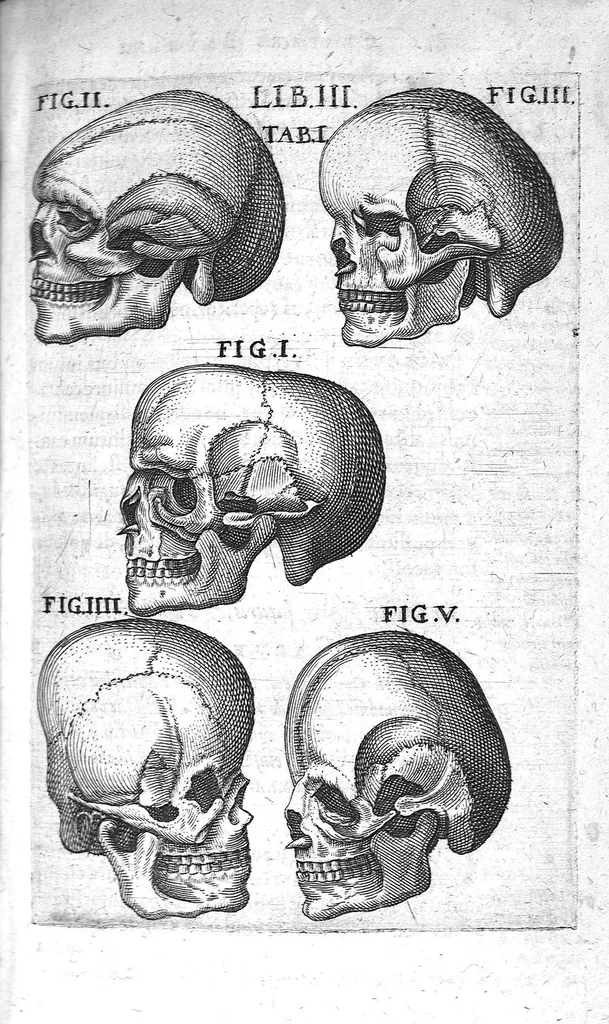 An illustration from Caspari Bauhini Basileensis Theatrum Anatomicum, 1605, leaf 521