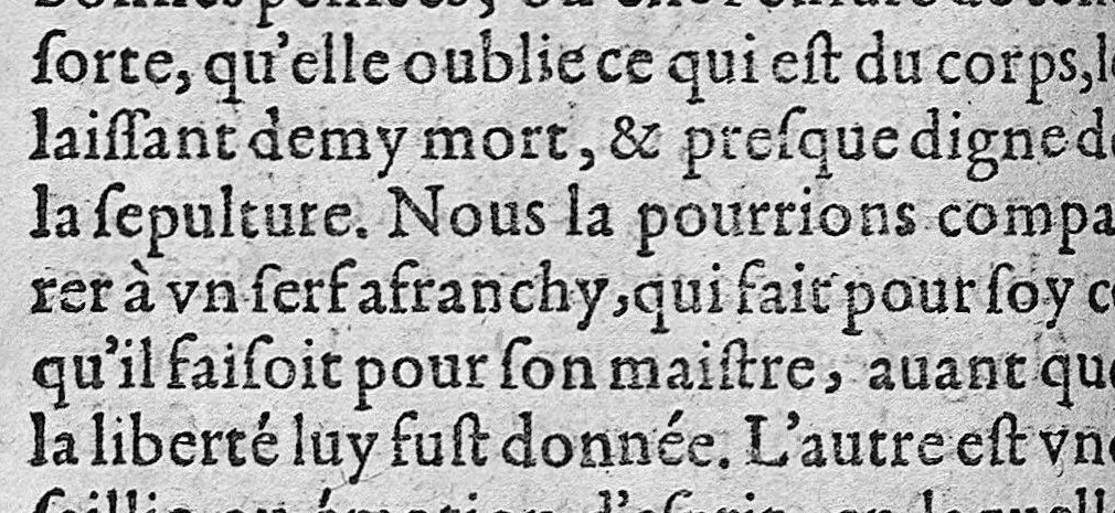 An illustration from Trois discours philosophiques. De la comparaison de l'homme avec le monde. Du principe de la génération de l'homme. De l'humeur mélancolique, 1603, leaf 582