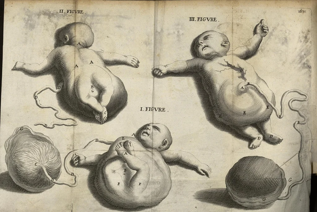 An illustration from Discours anatomiques sur le sujet d'un enfant d'une figure extraordinaire, 1671, leaf 21