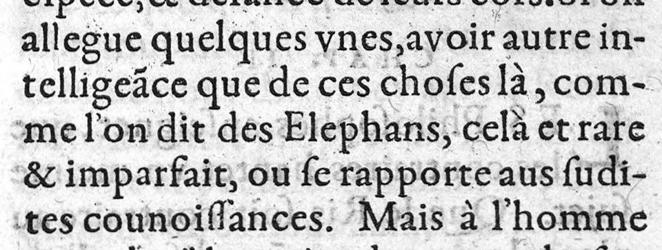 An illustration from Traité du ris, contenant son essance, ses causes, et mervelheus effais, curieusement recerchés, raisonnés et observés, par M. Laur. Joubert, Conseilier et Medecin ordinaire du Roy, et du Roy de Navarre, premier Docteur regeant, Chancelier et Juge de l’université an Medecine de Mompelier. Item la cause morale du Ris de Democrite, expliquee et temoignee par Hippocras. Plus un Dialogue sur la Cacographie Française, avec des Annotations sur l’orthographe de M. Joubert, 1579, leaf 270