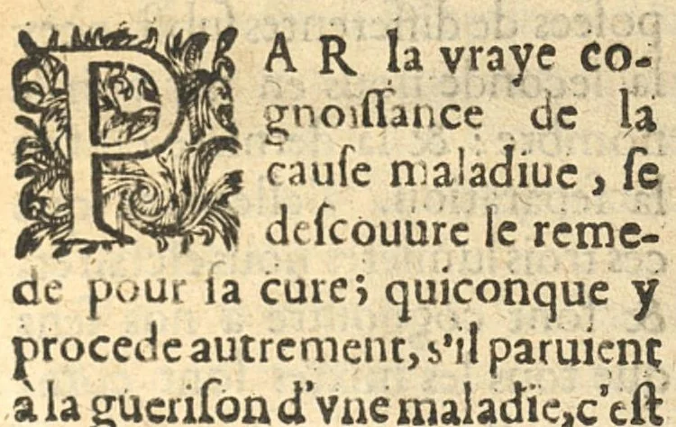 An illustration from Examen ou raisonnement sur l'usage de la saignée. avec un parfaite cognoissance des facultez & vertus du sang, et des autres humeurs, 1644, leaf 16