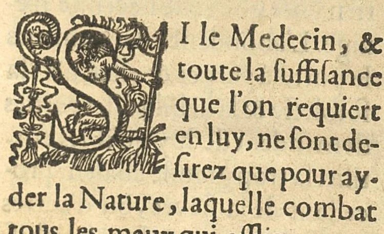 An illustration from Examen ou raisonnement sur l'usage de la saignée. avec un parfaite cognoissance des facultez & vertus du sang, et des autres humeurs, 1644, leaf 2