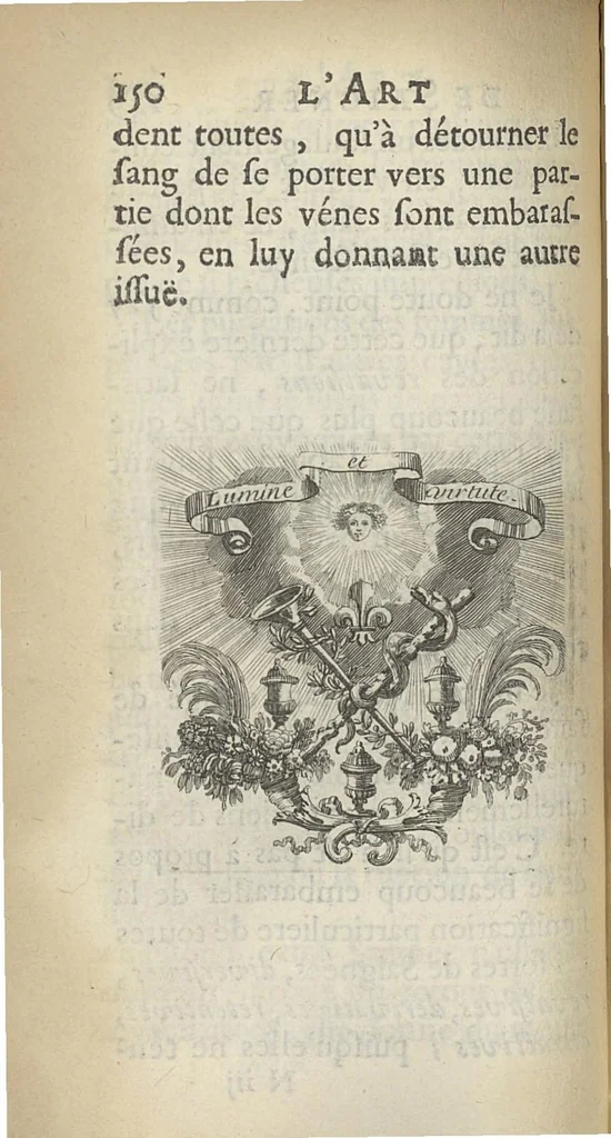 An illustration from L'art de saigner, accommodé aux principes de la circulation du sang..., 1686, leaf 179