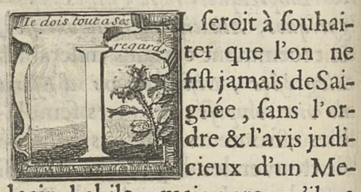 An illustration from L'art de saigner, accommodé aux principes de la circulation du sang..., 1686, leaf 73