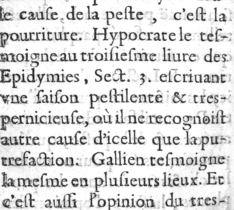 An illustration from Le preservatif contre la peste avec moyen de garir ceux qui en sont affligez..., 1621, leaf 11