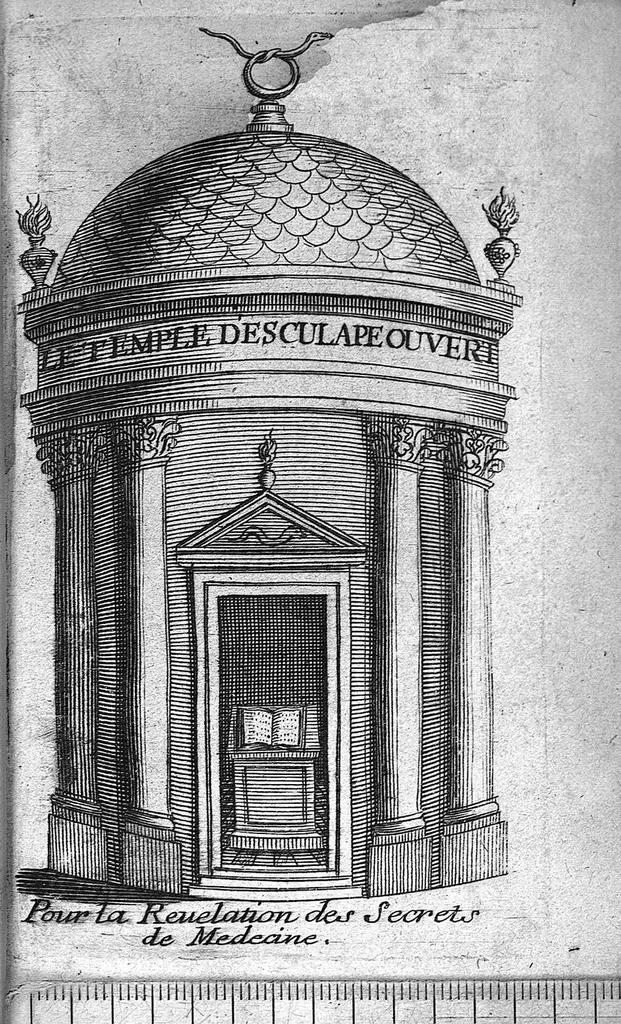 An illustration from Les Nouvelles descouvertes sur toutes les parties de la médecine recueillies ... par N. D. B., chirurgien du Roy, maistre et juré à Paris, 1679, leaf 0