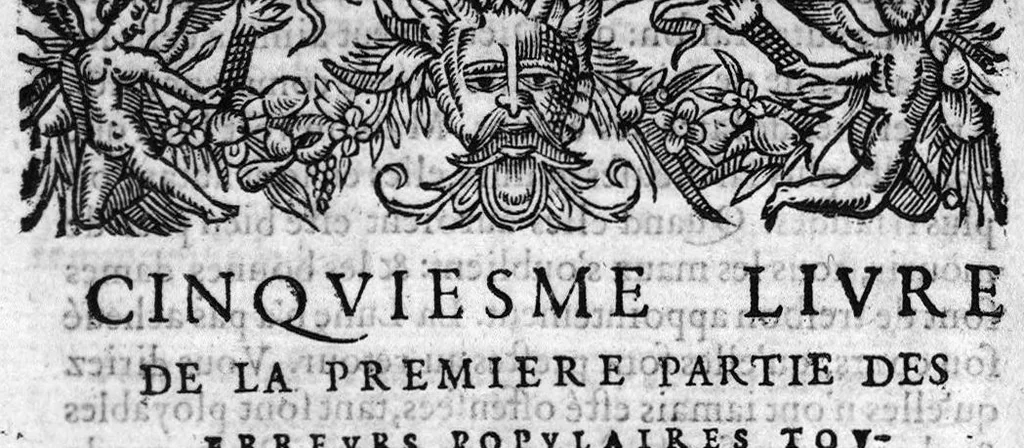 An illustration from La premiere et seconde partie des erreurs populaires, touchant la Medecine et le regime de santé. Par M. Laur. Joubert, Conseiller et Medecin ordinaire du Roy de France et de Navarre, premier Docteur Regent, Chancelier et Juge de l’Université de Medecine de Montpellier. Avec plusieurs autres petits traitez, lesquels sont specifiez en la page suyvante, 1601, leaf 185