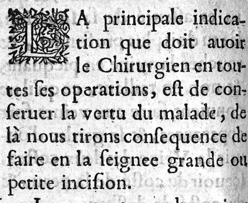 An illustration from Methode pour bien seigner, utile à tous chirurgiens, ou est amplement traicté l'artifice de bien pratiquer la seignee...oar Jean Bonnart...dédié à monsieur Hennequin, 1628, leaf 109