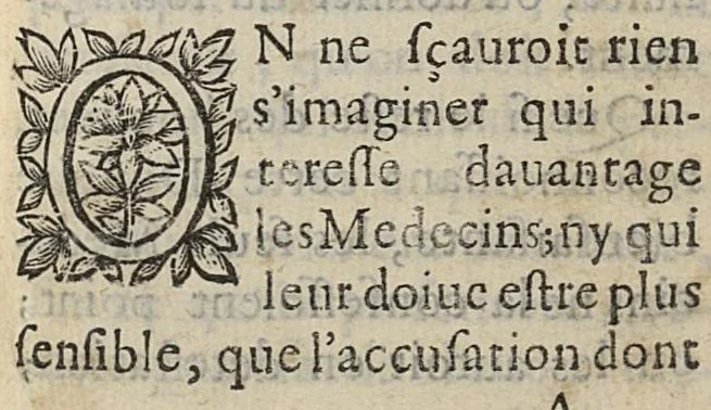 An illustration from Apologie pour les medecins contre ceux qui les accusent de n'avoir point de religion, 1663, leaf 18
