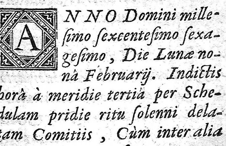 An illustration from Statuta Facultatis medicinae Parisiensis, 1660, leaf 4