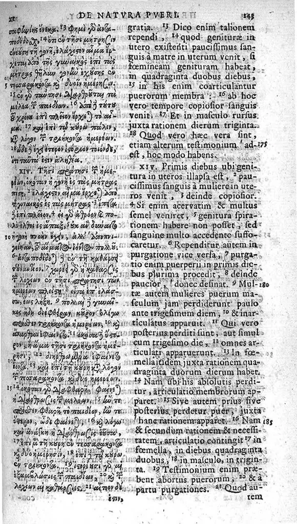 An illustration from Magni Hippocratis Coi Opera omnia graece et latine edita... industria ac diligentia Joan. Antonidae Van der Lindenvolumen primum, 1665, leaf 180