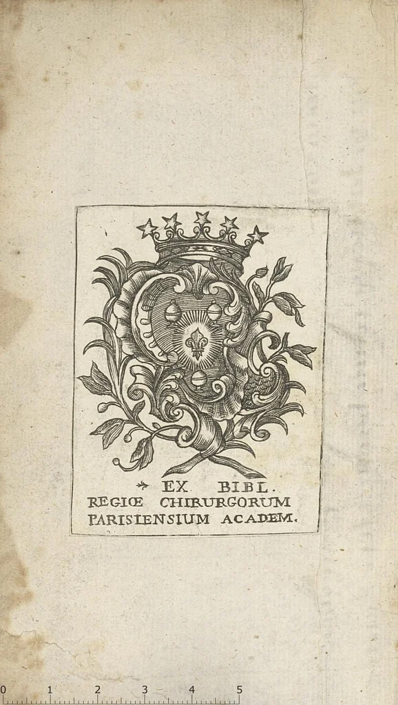 An illustration from Les Oeuvres d'Hippocrate traduites en françois, avis des remarques et conferées sur les manuscripts de la Bibliothèque du Roy. tome second, 1697, leaf 1