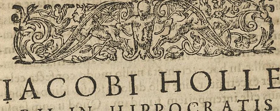 An illustration from Jacobi Hollerii In Aphorismos Hippocratis commentarii septem. Recens per Joan. Liebautium in lucem editi : ejusdem scholiis doctissimis illustrati., 1620, leaf 674